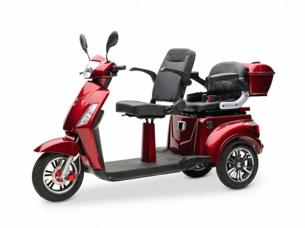 ECONELO E-Seniorenmobil Billy 2.0, Blei-Akku, 3-Rad, 60V, 1000 Watt, normal Sitz, Rot