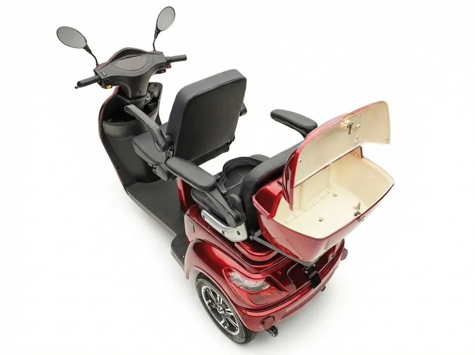 ECONELO E-Seniorenmobil Billy 2.0, Lithium-Akku, 3-Rad, 60V, 1000 Watt, normal Sitz, Rot