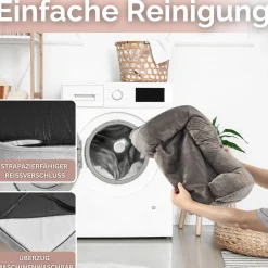 Ecosa Orthopädisches Hundebett 71x58x18cm Wasserfest Anti-Rutsch-Boden