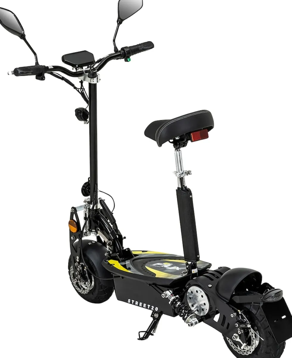 eFlux Street 20 Pro E-Scooter, Straßenzulassung, 20 km/h, 500 Watt, Elektroroller mit Sitz, klappbar