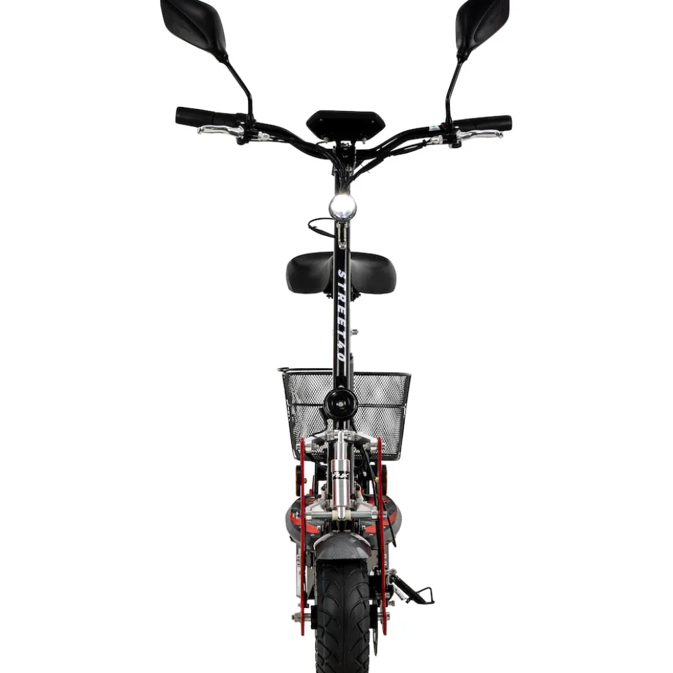 eFlux Street 40 Pro, E-Scooter, Straßenzulassung, 35 km/h, 800 Watt, mit Sitz, Gepäck-Korb, klappbar