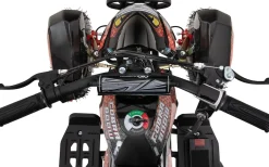Elektro-Kinderquad Cobra, 800 Watt, bis 24 km/h, ab 8 Jahren, Federung, 3x 12V-Akku, Scheibenbremsen (Rot/Schwarz)