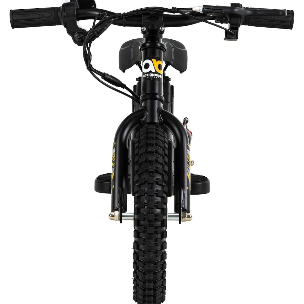 Elektro-Laufrad, 12 Zoll, Kinder-Balance-Bike m. 250 Watt, Scheibenbremsen, 3 Geschwindigkeitsstufen (Gelb)