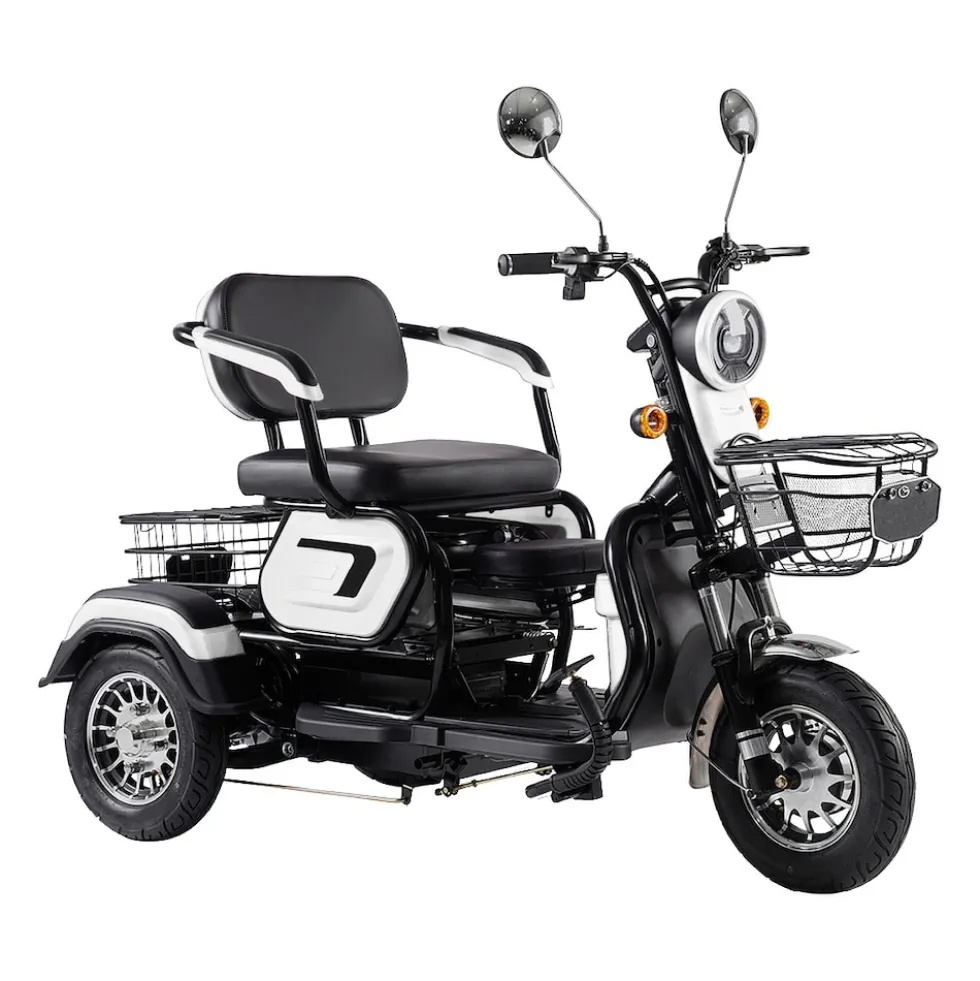 ENEWAY Elektromobil Bari - ETrike - E-Mobil - 3-Rad 6 km/h führerscheinfrei helmfrei weiß