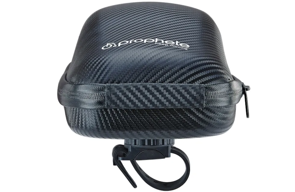 E-Scooter Tasche, 100 % wasserdicht, Montage mittels 3-Punkt Verschlusssystem, extrem robuste Hartschale, Volumen: 4 Liter, Farbe: schwarz