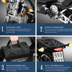 E-Scooter - VR-1500-EEC - mit Straßenzulassung - schwarz