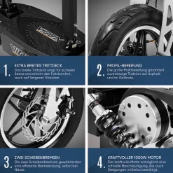 E-Scooter - VR-1500-EEC - mit Straßenzulassung - schwarz