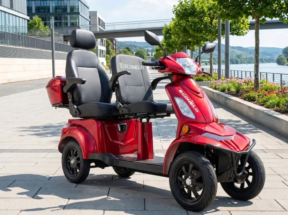 E-Seniorenmobil Vista Quarter-1L, Lithium-Akku, 4-Rad, 60V, 1000 Watt, Komfort-Sitz, Rot