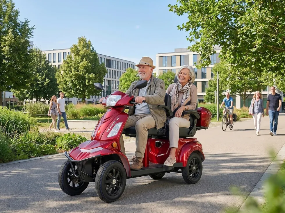 E-Seniorenmobil Vista Quarter-1L, Lithium-Akku, 4-Rad, 60V, 1000 Watt, Rot