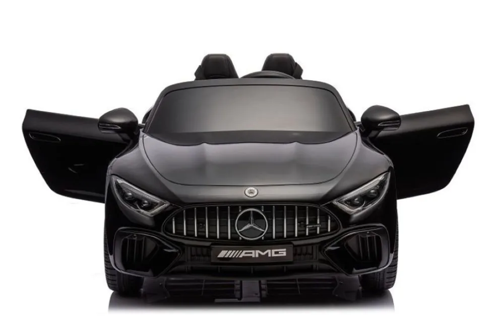 ES-Toys Elektro Kinderauto Mercedes SL63 AMG EVA-Reifen Stoßdämpfer lizenziert schwarz