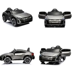 Es-Toys Kinder Elektroauto Audi E-Tron GT, EVA-Reifen, Softstart, Stoßdämpfer blau