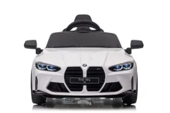 ES-Toys Kinder Elektroauto BMW M4 lizenziert 12V7A Akku 2 Motoren EVA-Reifen MP3 weiß
