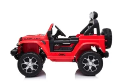 ES-Toys Kinder Elektroauto Jeep Wrangler Rubicon EVA Reifen Allrad lizenziert rot