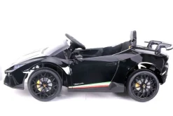 ES-Toys Kinder Elektroauto Lamborghini Huracan EVA-Reifen Scheinwerfer Bluetooth schwarz