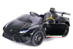 ES-Toys Kinder Elektroauto Lamborghini Huracan EVA-Reifen Scheinwerfer Bluetooth schwarz
