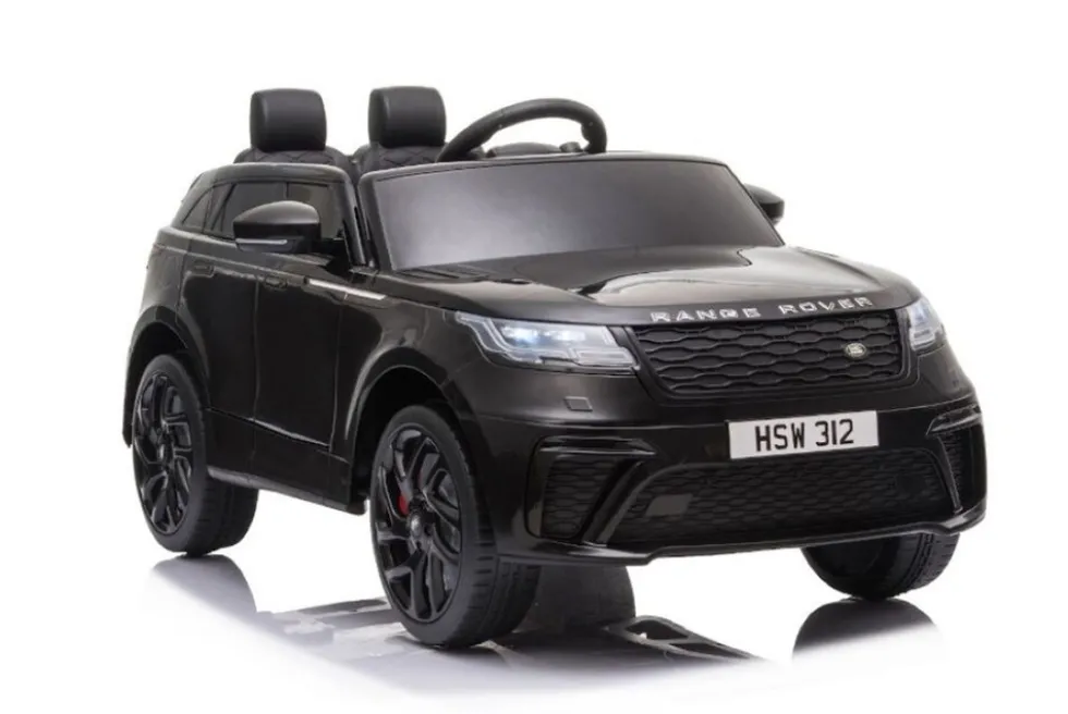 ES-Toys Kinder Elektroauto Range Rover Velar EVA-Reifen Stoßdämpfer Scheinwerfer schwarz