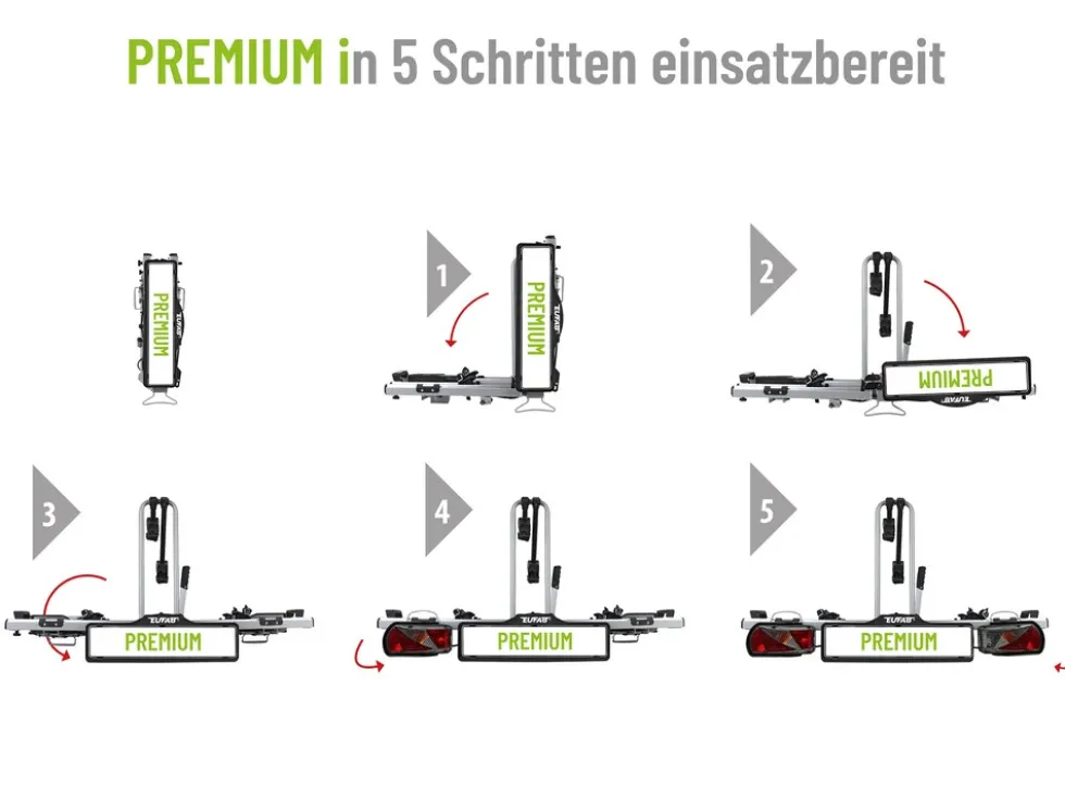 EUFAB Fahrradheckträger "PREMIUM" für Anhängerkupplung