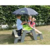 EXIT Aksent Sand- und Wassertisch mit Sonnenschirm und Gartenwerkzeugen