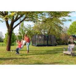 EXIT Allure Classic Bodentrampolin 214x366cm - grün