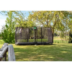 EXIT Allure Classic Bodentrampolin 244x427cm - schwarz