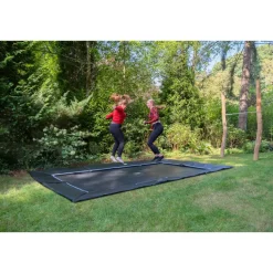 EXIT Dynamic ebenerdiges sports Trampolin 275x458cm - schwarz
