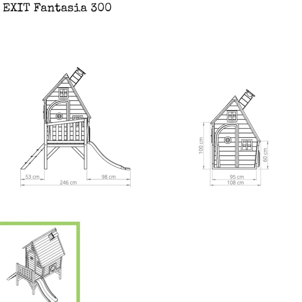 EXIT Holzspielhaus Fantasia 300, natur