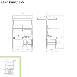 EXIT Outdoor-Holzspielküche Yummy 300