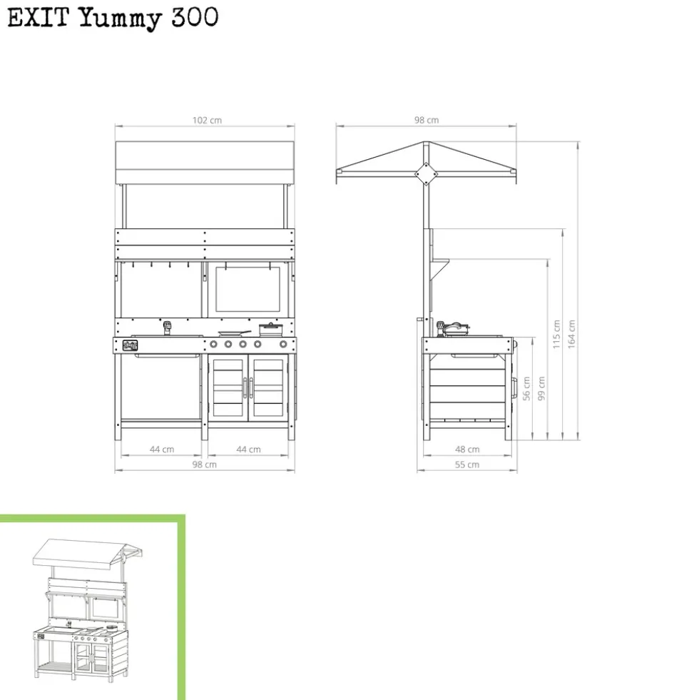 EXIT Outdoor-Holzspielküche Yummy 300