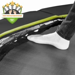 EXIT Silhouette sports Bodentrampolin ø244cm - schwarz