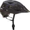 Fahrradhelm, stoßfeste Hartschaum-Innenschale,mit LED-Licht und Reflektionsstreifen, Größe: 55-58 cm, Farbe: schwarz