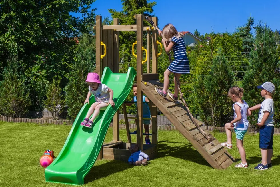 FUNGOO Spielturm FUNNY3 mit Sandkasten Rutsche und versch. Ausführungen