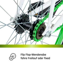 Galano Blade Fixie Fahrrad 28 Zoll Singlespeed 165 - 195 cm retro Urban Bike mit Flip Flop Nabe für Fixed Gear und Freilauf