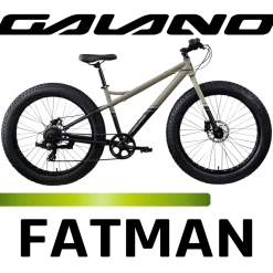 Galano Fatman 4.0 Fatbike 26 Zoll für Herren und Damen ab 155 cm Fahrrad Mountainbike Hardtail 7 Gang MTB