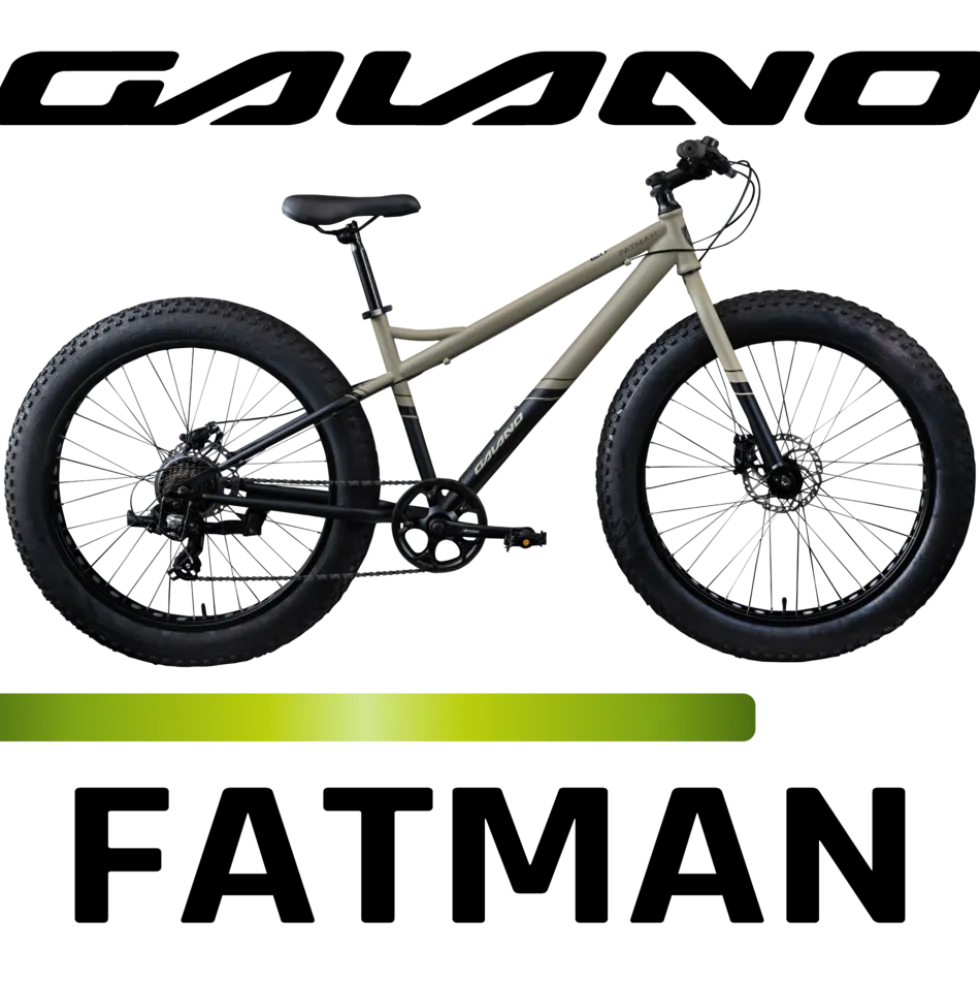 Galano Fatman 4.0 Fatbike 26 Zoll für Herren und Damen ab 155 cm Fahrrad Mountainbike Hardtail 7 Gang MTB