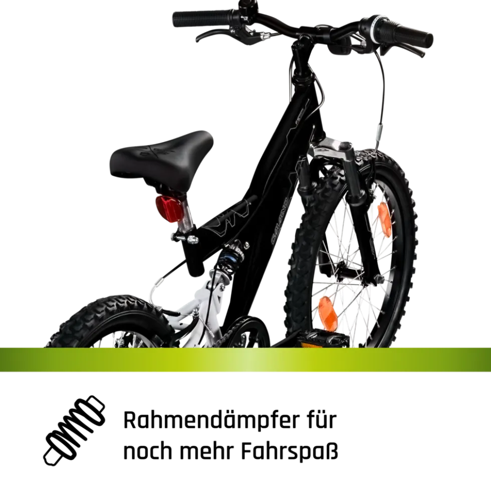 Galano FS180 Kinderfahrrad ab 6 Jahre 120-135cm Mädchen Jungen Fahrrad 20 Zoll 6 Gang Mountainbike Fully mit V-Brakes MTB