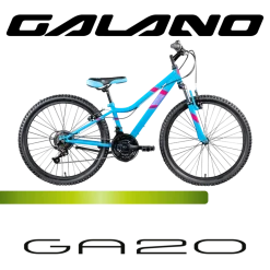 Galano GA20 Jugendfahrrad 24 Zoll Mountainbike 130 - 145 cm 21 Gänge Mädchen Jungen Fahrrad ab 8 Jahre MTB Hardtail Jugendrad V-Brakes