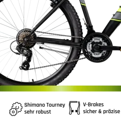 Galano GA270 Mountainbike 27,5 Zoll Fahrrad Hardtail MTB 21 Gänge Damen Herren 160 - 175 cm V-Brakes