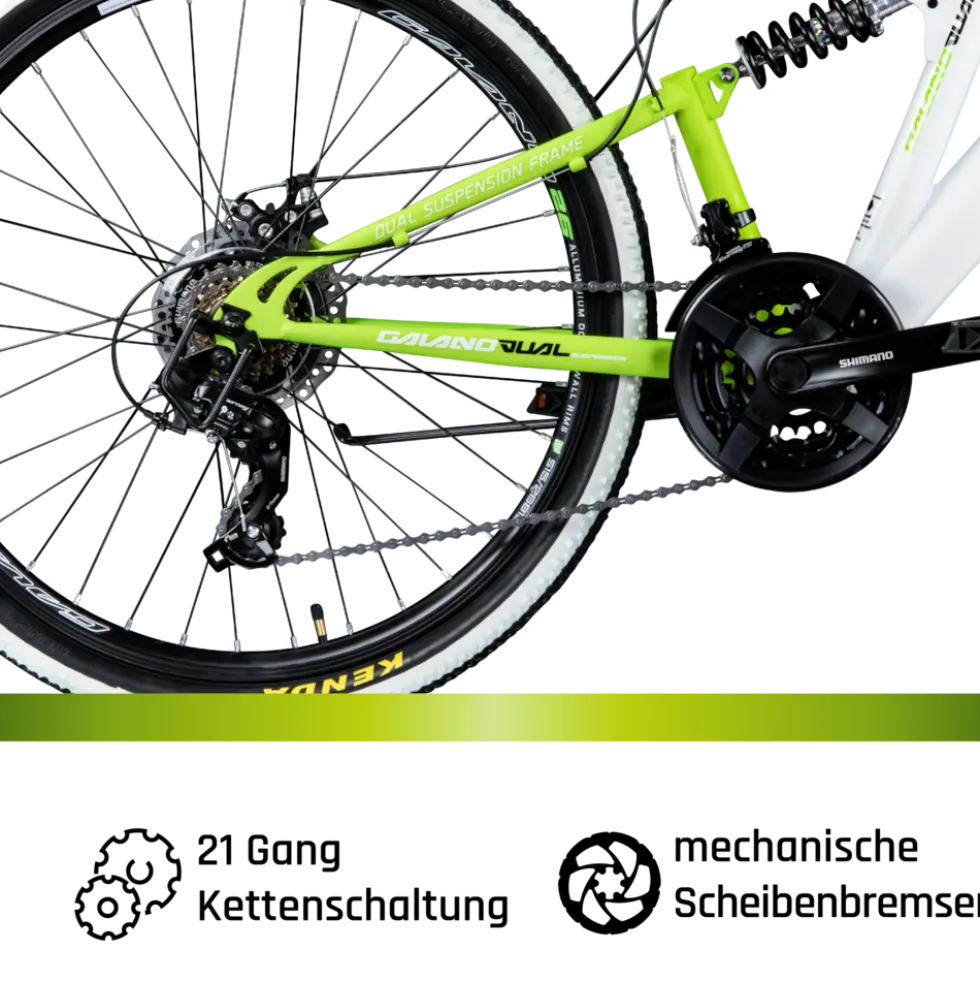 Galano Volt DS Mountainbike Fully ab 160 cm Jugendfahrrad 26 Zoll Fahrrad 21 Gang MTB für Jungen und Mädchen Jugendrad
