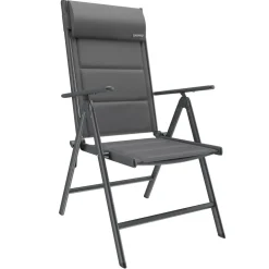 GARMIO® Gartenstuhl Balkonstuhl FLORENZ anthrazit, 7-fach verstellbar, klappbar, inkl. Nackenkissen, für Terrasse