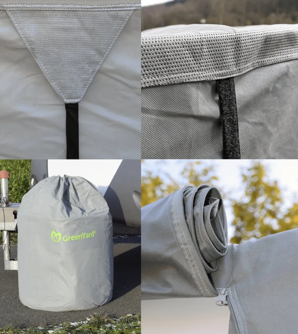 GreenYard Wohnmobil Schutzhülle Größe XL 870 x 235 x 275 cm Schutzhaube Ganzgarage Garage Abdeckplane Campingmobil