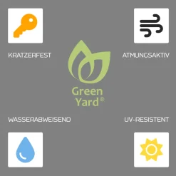 GreenYard Wohnwagen Abdeckplane mit Reflektoren Größe M | 550 x 250 x 220 cm