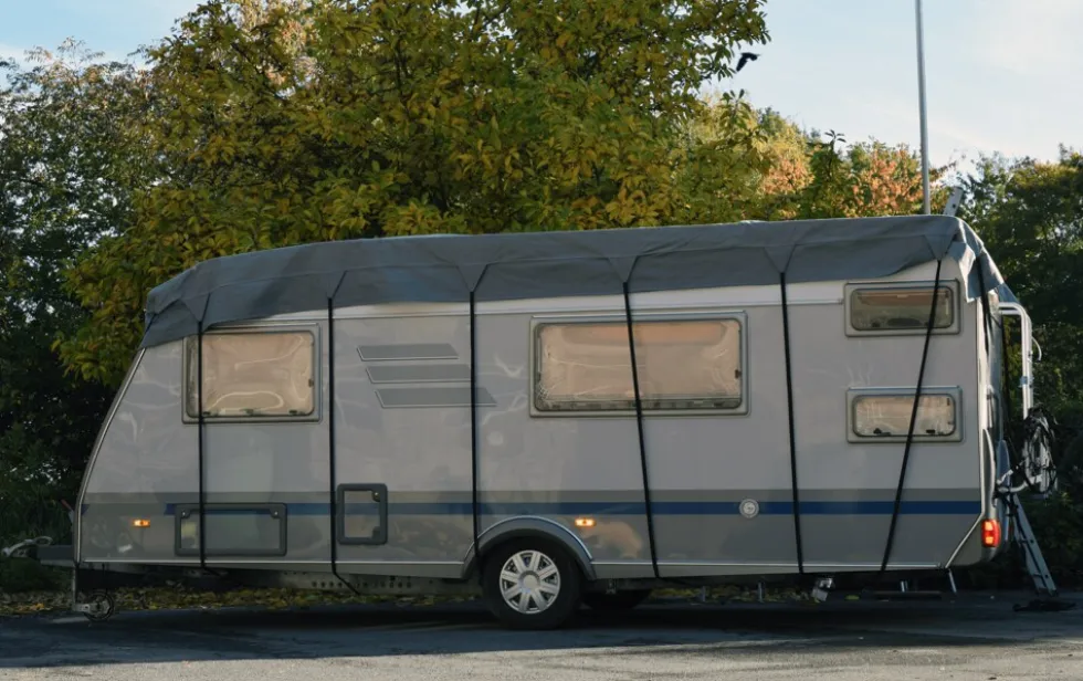 GreenYard Wohnwagen Schutzdach 550 cm Abdeckplane Wohnmobilschutzdach
