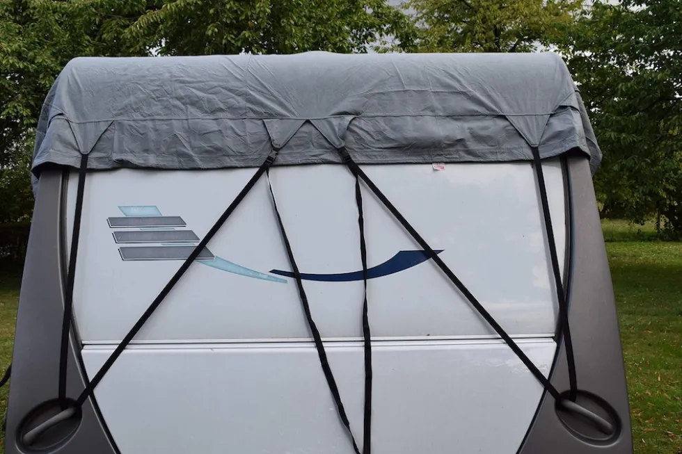 GreenYard Wohnwagen Schutzdach 850 cm Schutzhülle Wohnmobil Abdeckung Dach Garage