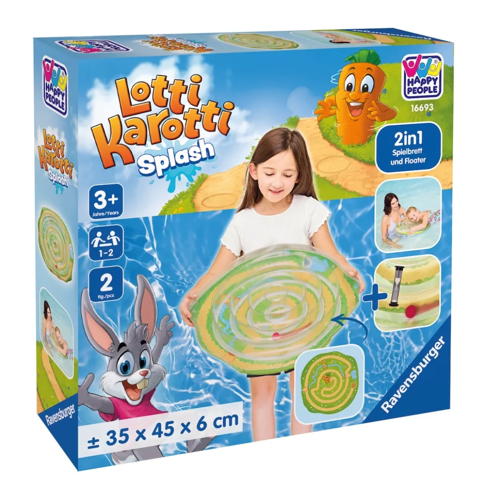 Happy People 16693 - Lotti Karotti Kinderluftmatratze - Das flotte Hasenlabyrinth