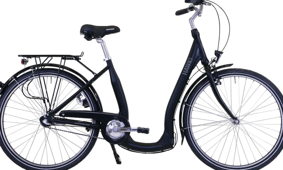 Hawk City Comfort Premium Cityrad Damen 26 Zoll 42 cm Deep Wave - Anthrazit