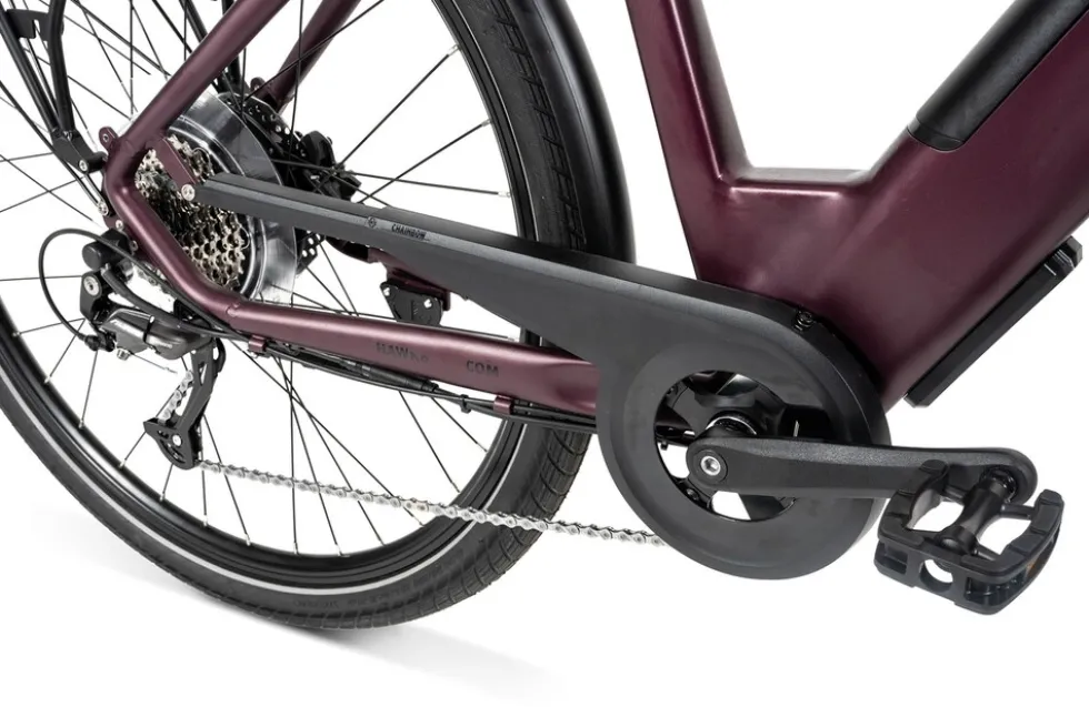Hawk E-Trekking Lady E-Trekkingrad Damen 28 Zoll 50 cm Wave - Bordeaux