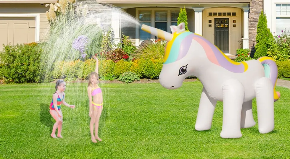 HC Garten & Freizeit Kinder Wassersprenkler Einhorn bunt 315x226x108 cm