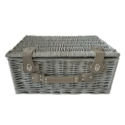 HTI-Living Picknickkorb für 4 Personen Finie Grau