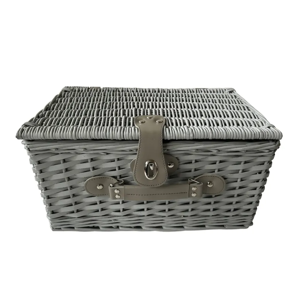 HTI-Living Picknickkorb für 2 Personen Finie Grau