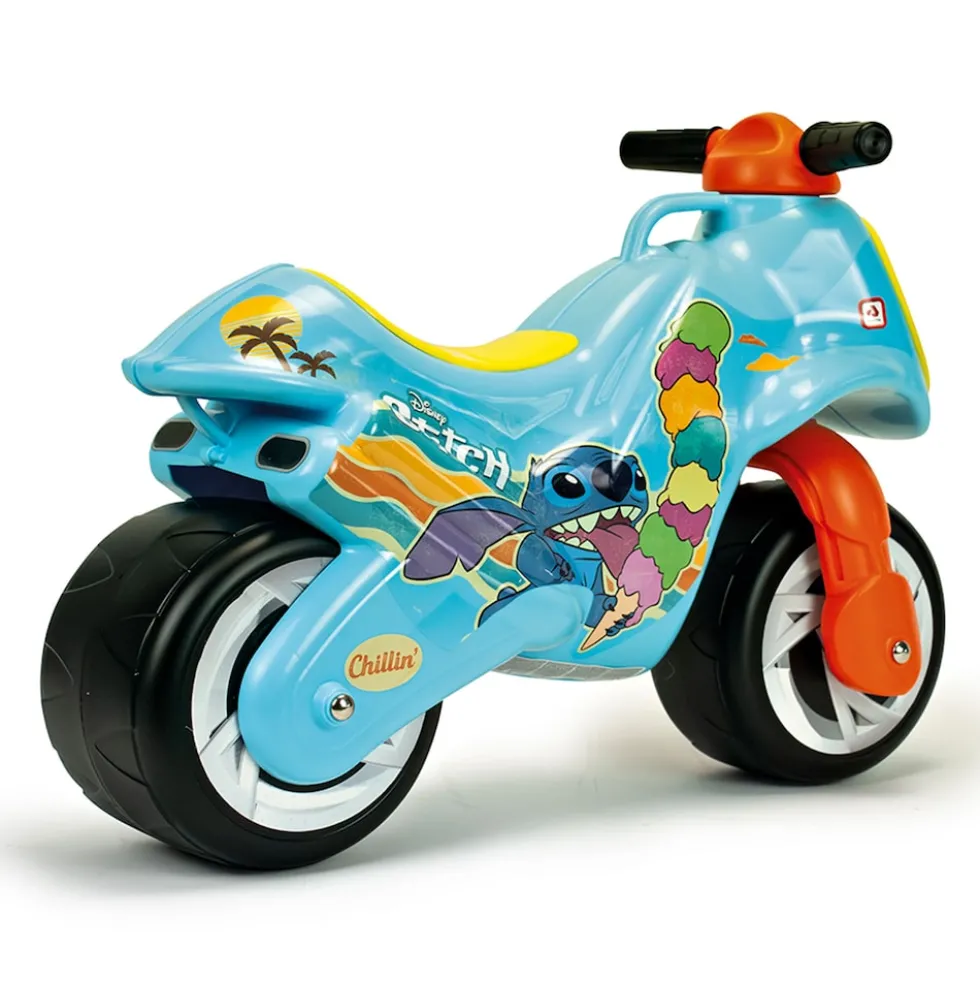 INJUSA Disney Stitch Motorrad Laufrad ab 18 Monate bis 3 Jahre Kindermotorrad Rutscherfahrzeug Neox